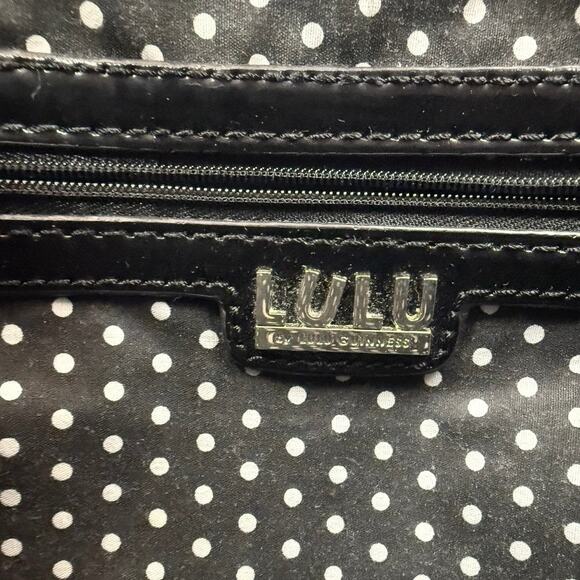 Lulu by Lulu Guinness London Print Tote Bag w/ Pouch Matching Black Yellow White - Picture 16 of 16